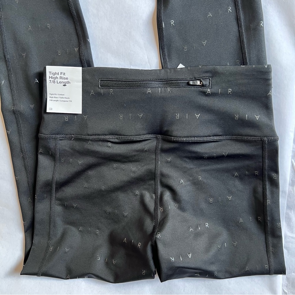 Nike Tight Fit High Rise 7/8 Length Leggings Small Black - Picture 5 of 10